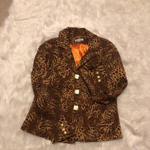 Joan Rivers animal print jacket NWOT